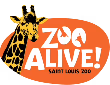 Zoo ALIVE Logo, with a giraffe
